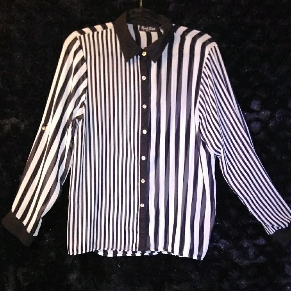 Black and White Stripped Shirt